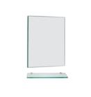 Espelho Decorativo Multiuso Retangular 40X30CM Com Prateleira Pendurador Para Quarto Sala Banheiro