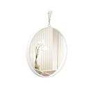 Espelho Decorativo Short Strip Branco Alça Corrente 60 cm Redondo