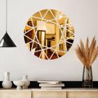 Espelho Decorativo Sol Geométrico Dourado
