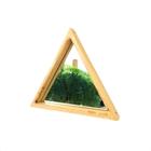 Espelho Decorativo Triangular de Madeira