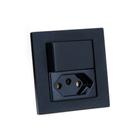 Espelho Duplo Reto 1 Tomada 20A 1 Interruptor