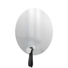 Espelho Funcional Hook Branco Alça Prata 50 Cm Redondo