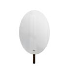 Espelho Funcional Hook Branco Alça Rajado 60x40 Cm Oval