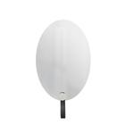 Espelho Funcional Hook Branco Com material sintético Preto 60 X 40 Cm Oval