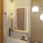 Espelho grande 90x60 com led decorativo para banheiro camarim barbearia salão de beleza