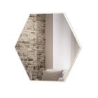 Espelho Hexagono Logus Grande cor Off White Brilho 69 cm (LARG) - 56528 - Sun House