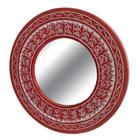 Espelho Mandala De Pedra Sabão Artesanal Decorativo 15cm