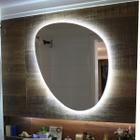 Espelho Orgânico Decorativo Com Led 80x60cm