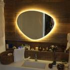 Espelho Orgânico Decorativo Com Led Horizontal 80x60cm