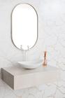Espelho Oval Grande 80x50 com Moldura de Metal p/ Quarto Sala Banheiro