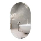 Espelho Oval Grande 80x50cm Lapidado Decorativo Moderno Sala Banheiro Quarto