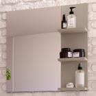 Espelho para Banheiro Nordic 3 Prateleiras Argento - Móveis Bosi
