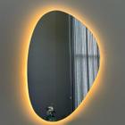 Espelho Pequeno Decorativo Com LED 51cm Orgânico Vertical - V.A Decor