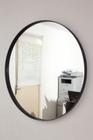 Espelho Redondo 80 cm preto sem alça para escritório