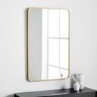 Espelho retangular grande decorativo 90x60 p/ salas quartos banheiros - moldura em metal com várias cores