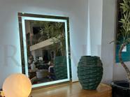 Espelho retangular grande jateado com Led 70x90 lapidado, banheiro, decoração, salão, maquiagem.