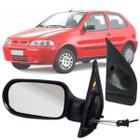Espelho Retrovisor Esquerdo Motorista Fiat Palio Strada Fire 2001 2002 2003 Com Controle Interno de Regulagem para 2 Portas