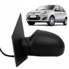 Espelho Retrovisor Externo Controle Manual com Capa Preto Liso Ford Fiesta Hatch e Sedan 2002 até 2014 Lado Esquerdo - Metagal