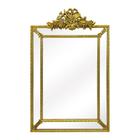 Espelho Vertical 140cm Cristal Bisotê Entalhes Florais