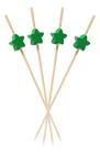 Espetinho Estrela Verde 12cm 500 Un Petisco Festa Buffet - Kuni