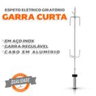 Espeto Giratório a Pilha Inox 304 3 Hastes Regulável 55cm à 65cm - JHFER