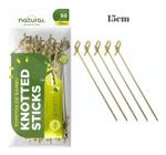 Espeto bambú knotted sticks lanches nozinho 15cm 50 unidades - Natural Produtos