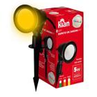 Espeto Led Preto Jardim Fit 5w Luz Amarela Bivolt Ip65 - Kian