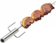 Espetoflex espeto Giratório churrasco carne bem mais assada + garra longa p/ aperitivos movido pilha