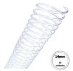 Espiral Plastico para encadernação 14mm Transparente c/ 50 Pcs