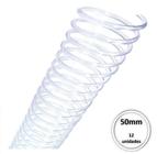 Espiral Plastico para encadernação 50mm Transparente c/ 12Pcs
