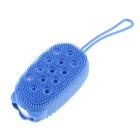 Esponja bucha de banho silicone massageador espuma barato azul - LUCY IMPORT