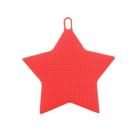 Esponja De Silicone Dupla Face 11Cm Formato Estrela Vermelha