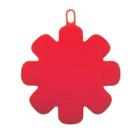 Esponja De Silicone Dupla Face 11Cm Formato Flor Vermelha