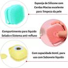 Esponja Silicone Banho Massageador Dispenser Sabonete - Dafu