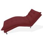 Espreguiçadeira Chaise Para Sala De Estar Diva Suede Vermelho Bordo - INCASA DECOR