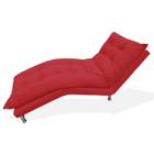 Espreguiçadeira Chaise Para Sala De Estar Diva Suede Vermelho - INCASA DECOR