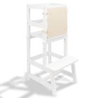 Espreguiçadeira de cozinha WOOD CITY Toddler Standing Tower branca