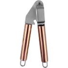 Espremedor De Alho Aço Inox Rose Cobre 18cm Amassador Alho - Clink