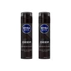 Espuma de Barbear Nivea Deep Black 200ml - Kit C/ 2un