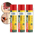 Espuma Spray Expansiva 310g Cola Sela Chemicolor PU 3 Unid