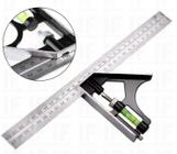 Esquadro Combinado Com Nivel E Regua Inox 300mm 12 Pol