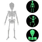 Esqueleto Halloween Pequeno Brilha no Escuro Neon 33cm