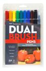 Est Caneta Dual Brush Primary C/10 Cores Tombow