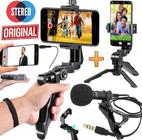 Estabilizador Mão Steadycam Tripé Microfone Lapela P3 Gravar