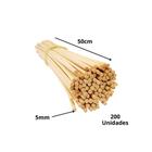 Estacas de Bambu para Tutor de Plantas: 50cm x 5mm - 200un