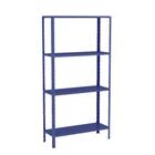 Estante Aço 4 Prateleiras Livros Cozinha Quarto EAF006 Azul