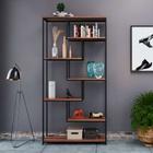 Estante Alta Florença Nogal e Preta