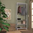 Estante Closet 80cm 3 Prateleiras e 1 Cabideiro - Branco