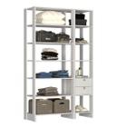 Estante Closet Yes 120cm c/ 11 Nichos e 2 Gavetas - Branco 