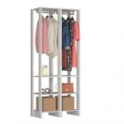 Estante Closet Yes 80cm com 2 Cabideiros - Branco